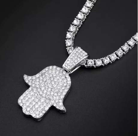 Our crazy Hamsa necklace