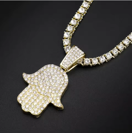 Our crazy Hamsa necklace