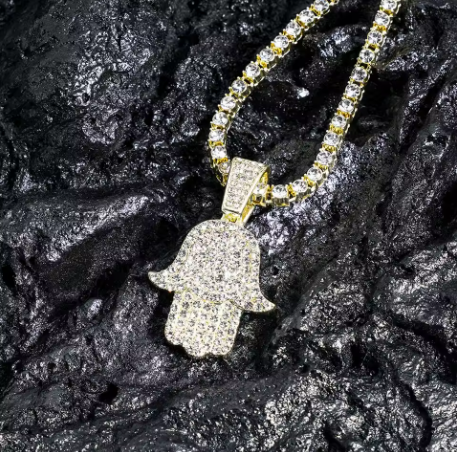 Our crazy Hamsa necklace